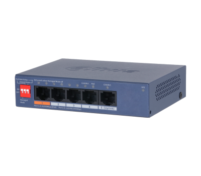DH-CS4005-4ET1GT-60 4-портовый PoE коммутатор с функцией облачного управления DH-CS4005-4ET1GT-60 4-портовый PoE коммутатор с функцией облачного управления